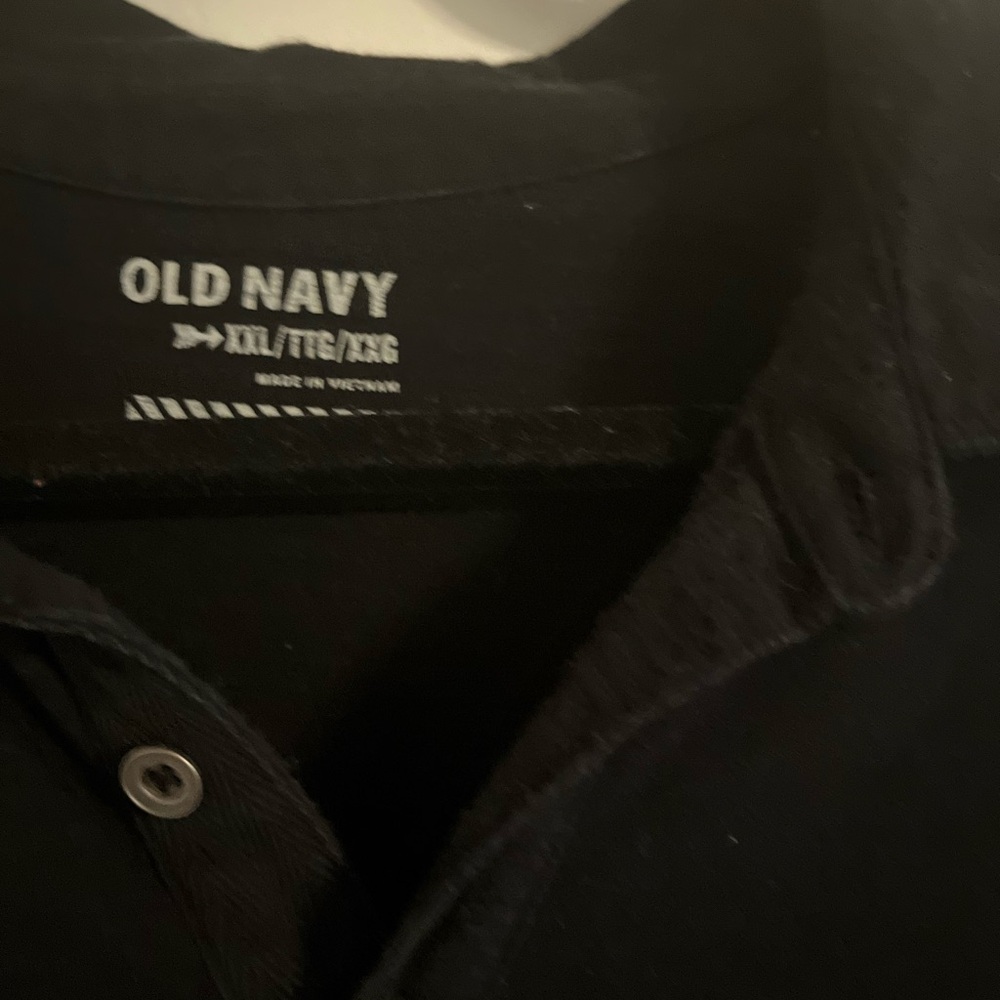 OLD NAVY Black Quarter Button Up Shirt with Pockets : Size XXL
